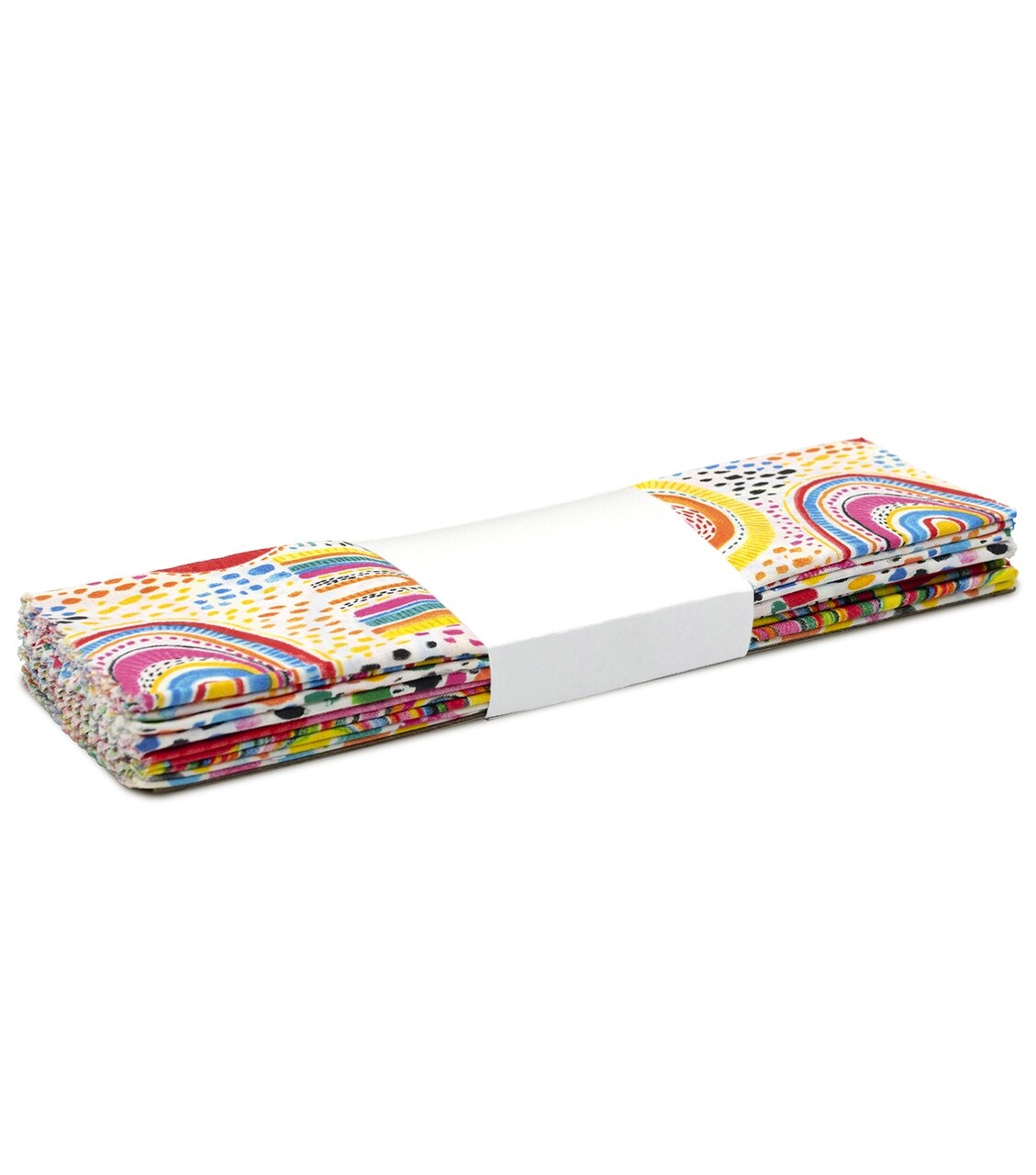 Fabric Editions Fabric Palette Assortment 10"X10" 20/Pkg-5 Each Of 4 Designs -Rainbows